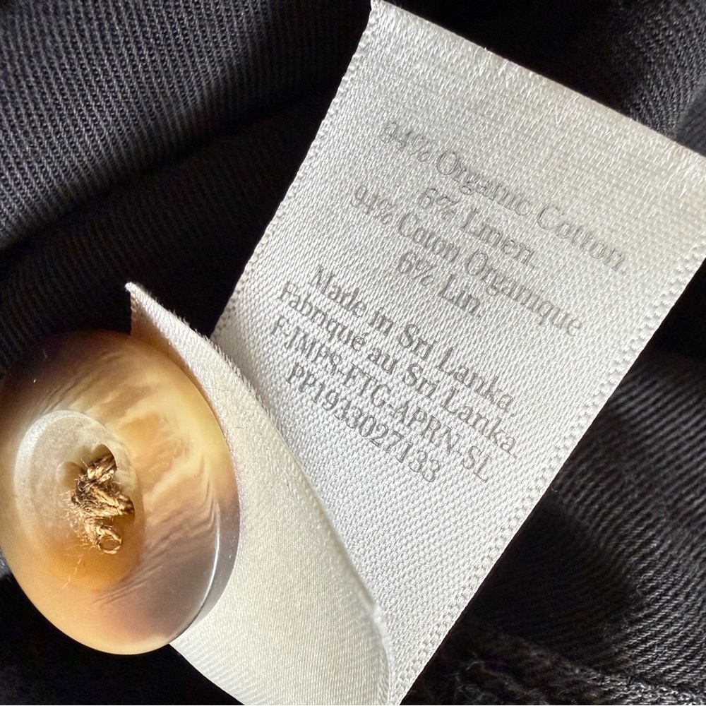 Everlane Fatigue Apron Jumpsuit XS 00 Washed Black Organic Cotton Linen Utility - Picture 8 of 12